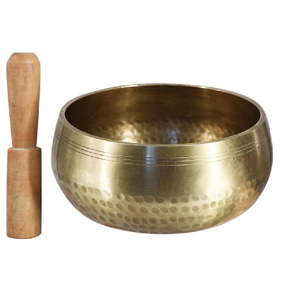 

Tibetan Buddhist Singing Bowl Buddha Sound Bowl Musical Instrument for Meditation with Stick Yoga Home Decoration