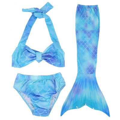 

Greensen 3pcs Kids Girls Swimsuit Bikini Set with Fish Tail Sea-maid Swimming Costumes