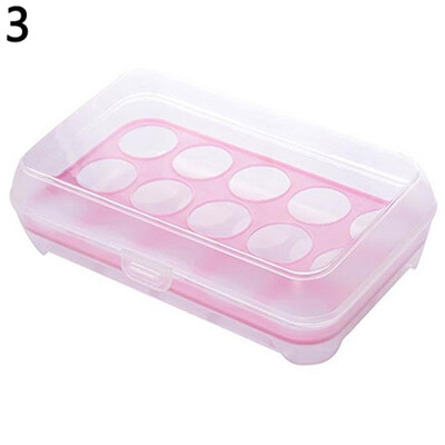 

Single Layer 15 Grids Eggs Holder Box Plastic Airtight Container Plastic Storage Case