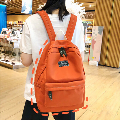 

Ins wind bf school bag female Korean version high school student campus Japanese feel young girl original double shoulder bag back