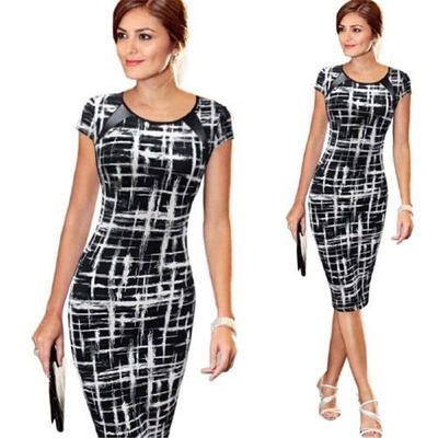 

Women Bandage Bodycon Short Sleeve Evening Sexy Party Cocktail Pencil Mini Dress