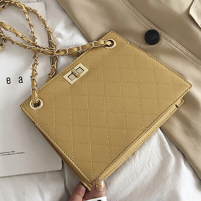 

The new autumn&winter 2019 Korean version of the new Qiu Dong womens bag with a single shoulder oblique satchel with a rhombo