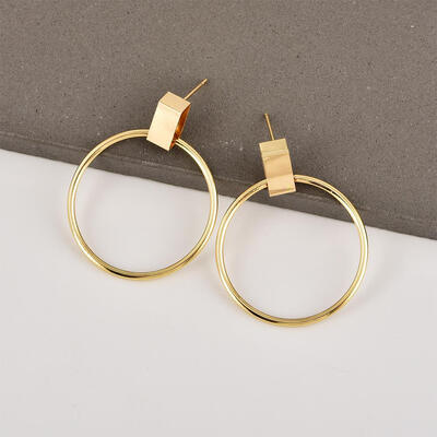 

Korean Geometric Square Statement Earrings Hollow Round Dangle Drop Earrings For Women Earings Fashion Jewelry Brincos Oorbellen