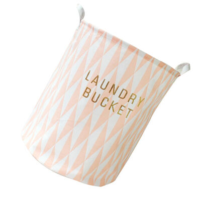 

Printing Portable Handle Foldable Waterproof Laundry Basket Cosmetic Phone Charger Storage Bag Cotton Linen Organizer