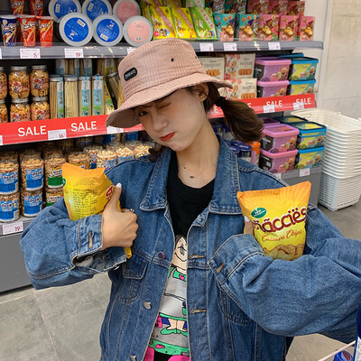 

Hat Womens new fishermans hat in autumn&winter 2019 Japanese art outdoor sunscreen hat Korean versatile basin hat