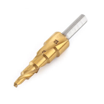 

Greensen 1pc HSS Step Drill Bit 4mm-12mm Spiral Flute Triangular Shank Drilling Tool