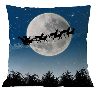 

Tailored Merry Christmas Pillow Cases Linen Sofa Cushion Cover Home Decor Pillow Core