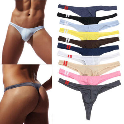 

Mens Smooth G-strings Lingerie Underwear Briefs Tangas Thongs Underpants -2XL
