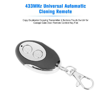 

433MHz Universal Automatic Cloning Remote Control Copy Duplicator Copying Transmitter 2 Buttons Touch Switch for Garage Gate Door