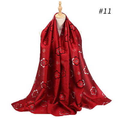 

Cut flower scarf new flower gold silk scarf soft organza fashion headscarf travel sunscreen shawl