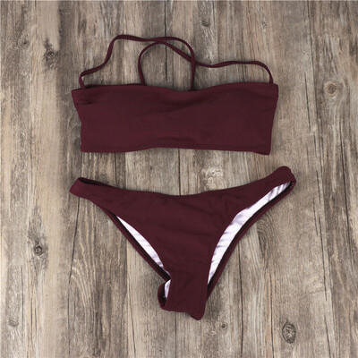 

Saidsome Women Bandage Bikini Thong Swimsuit Beach Bathing Swimwear Underwear