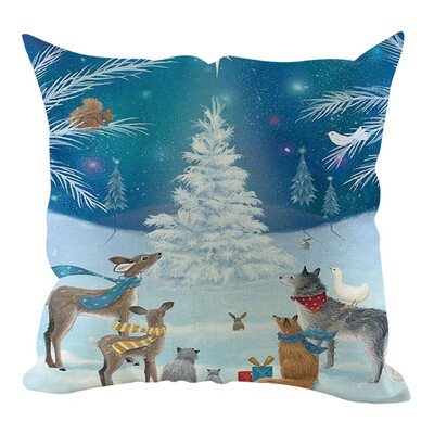 

Tailored Christmas Pillow Cover Pillowcases Decorative Sofa Cushion Cover Home Decoration