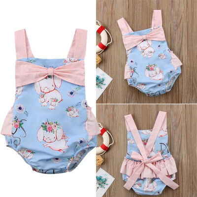 

Toddler Infant Kids Baby Girl Easter Tutu Romper Dresses Bodysuit Clothes Outfit