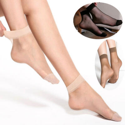 

10 Pairs Women Nylon Elastic Short Ankle Sheer Stockings Silk Short Socks USA