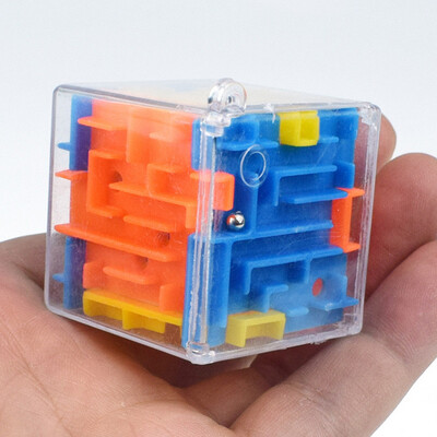 

Gobestart 3D Cube Puzzle Maze Toy Hand Game Case Box Fun Brain Game Challenge Fidget Toys