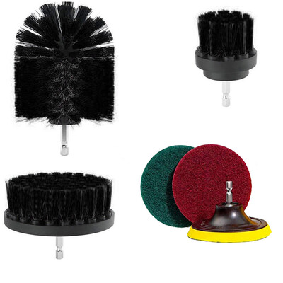 

〖Follure〗6Pcs Grout Power Scrubber Cleaning Brush Cleaner Combo Tool Kit Yellow