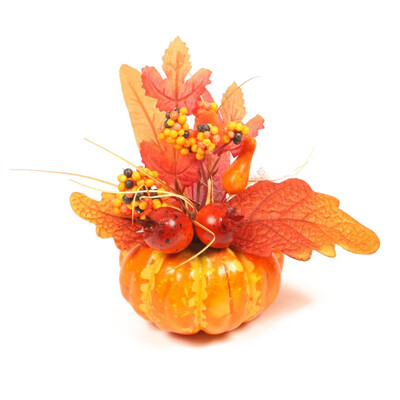 

New Hot Artificial Pumpkin Halloween Decorations Maple Leaf Home Decoration Halloween Thanksgiving Autumn Ornament Props