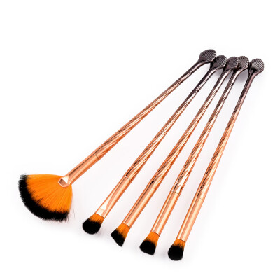 

Toponeto 5Pcs Pro Makeup Brushes Set Foundation Powder Eyeshadow Eyeliner Lip Brush Tool