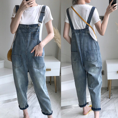 

Starmoon Women Casual Loose Sleeveless Spaghetti Strap O-neck Sloid Long Jumpsuit