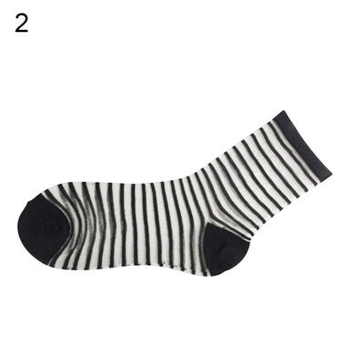 

Fashion Sexy Ultra Thin Transparent Striped Women Girl Socks Summer Present