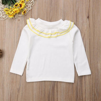 

Toddler Kids Baby Girls Lace Casual Long Sleeve T-shirt Tee Tops Blouse Clothes