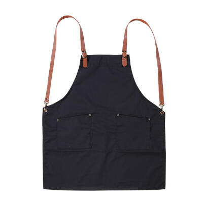 

Canvas Long Waist Aprons Pocket Pure Color Catering Chef Waiter Bar Apron