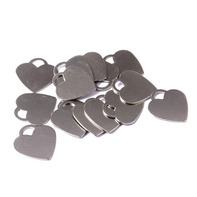 

Heart 304 Stianless Steel Blank Stamping Tag Pendants Stainless Steel Color 265x25x1mm Hole 75x55mm
