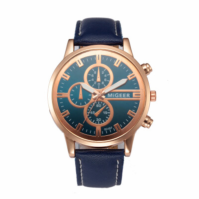 

Gobestart Retro Design Leather Band Analog Alloy Quartz Wrist Watch