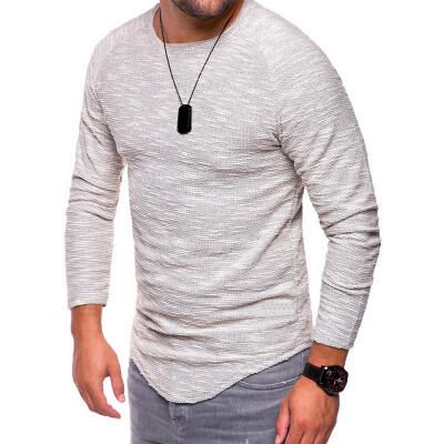 

Winter Autumn Round Neck Slim Mens T-Shirt Casual Long-Sleeve T-Shirt Tee For Men