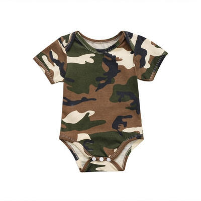

Cute Newborn Clothing New Baby Boys Girls Camo Short Sleeve Romper Jumpsuit Casual Clothes Outfit 0-2T