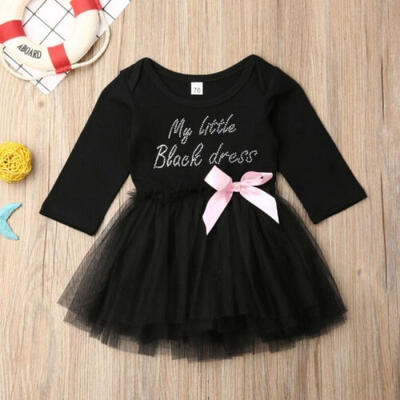 

Newborn Baby Girls Princess Party Dress Long Sleeve Tutu Dresses 0-18M
