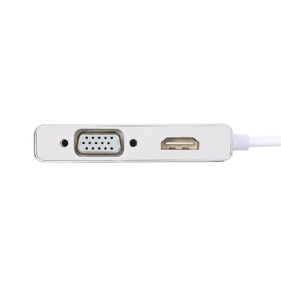 

USB C Type C to HD VGA DVI USB30 Adapter 4 in 1 Converter for Laptop Apple Macbook Google Chromebook