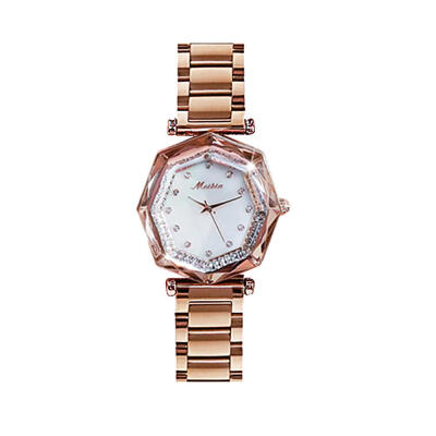 

High Quality Watches Women Irregular Dial Ladies Rhinestone Quartz Wristwatch Stainless Steel Strap Clock Relogio Feminino