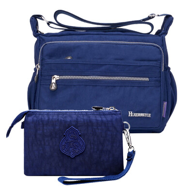 

Tailored Women Nylon Shoulder Bag Waterproof Elegant Daily Shopping Handbag Two-piece Set