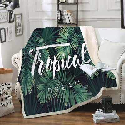

Gobestart New 3D digital printing green plant blanket indoor air conditioner was