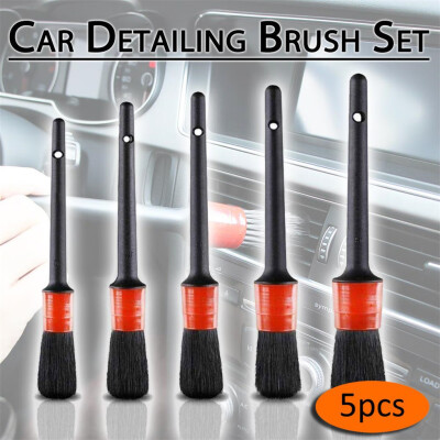 

〖Follure〗Detailing Brush Cleaning Natural Boar Hair Brushes Car Auto Detail Tools