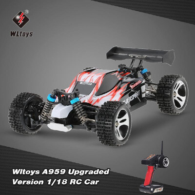

Original Wltoys A959 Upgraded Version 118 Scale 24G Remote Control 4WD Electric RTR Off-Road Buggy RC Car