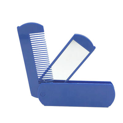 

Compact Pocket Hair Brush Beard Comb Portable Folding Hair Comb with Mirror