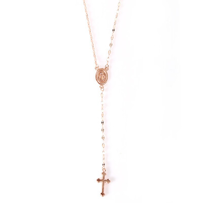 

Chic Women Cross Goddess Image Pendant Praying Necklace Religious Party Jewelry