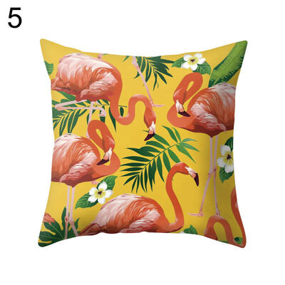 

Flamingo Print Soft Pillow Case Waist Throw Cushion Cover Office Home Decor