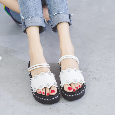 

Red Sandals Women 2019 Summer New Korean Joker Fashion Fairy Wind ins Super Fire Gentle Late Shoe Tide