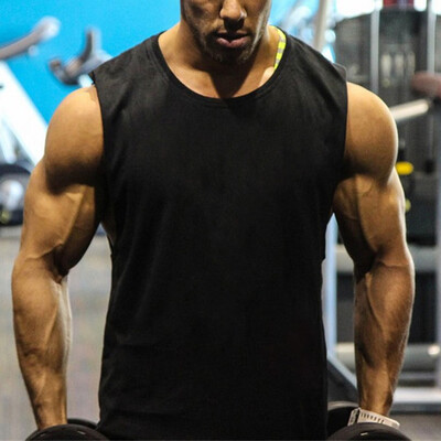 

Gym Mens Muscle Sleeveless Shirt Tank Top Bodybuilding Sport Fitness Cotton Vest
