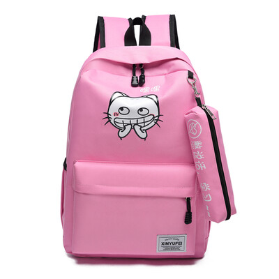 

A Simple Backpack for Senlin Senior High School Students Korean Edition Japanese Canvas Ins Wind Junior High School GirlsShould