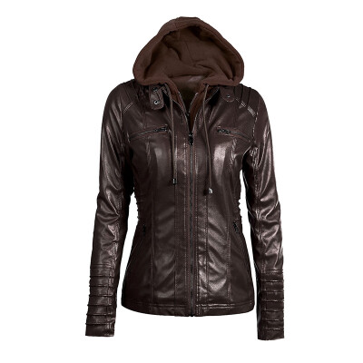 

Womens Solid Zipper Hooded Coats Plus Size Autumn Winter Outwear Party Jackets