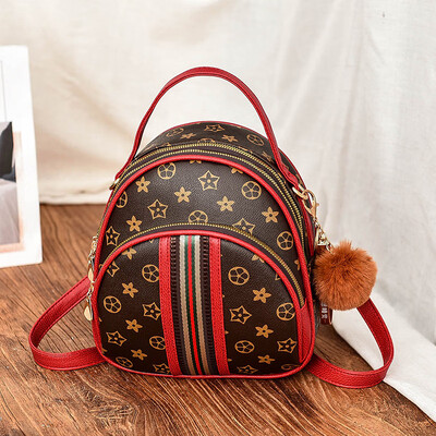 

Backpack female new ribbon PU leather shoulder bag female Korean version of the tide ladies wild backpack soft leather h