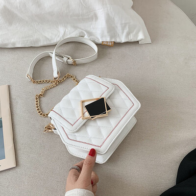 

Girls small bag new Korean version of the wild rhombic shoulder Messenger bag fashion chain small square package tide