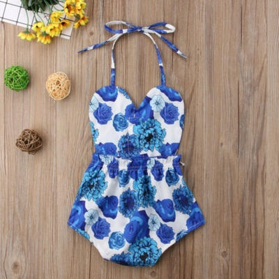 

2018 Hot fashion Newborn Infant Baby Girl Kid Lace Floral Loose Strap Romper Jumpsuit Clothes