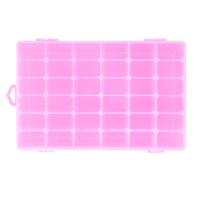 

Adjustable 36 Compartment Plastic Storage Box Jewelry Earring Case