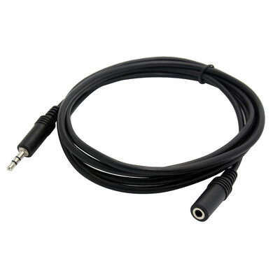 

10ft 35mm 18" Stereo Audio Aux Headphone Cable Extension Cord Male to Fem