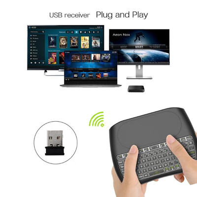 

D8 24G Wireless Mini Keyboard Air Mouse Touchpad Controller wBacklight